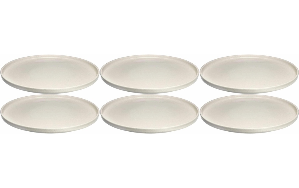 LEONARDO Assiette non décorative Roma 6 Pièce/s,Crème