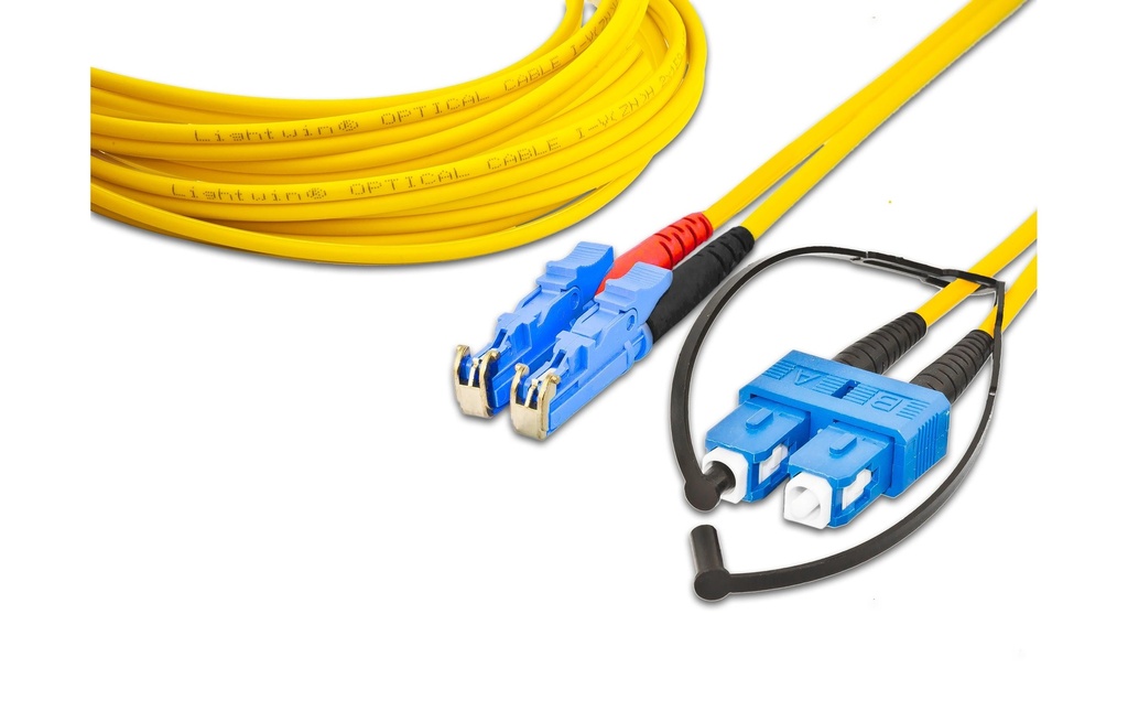 Lightwin Câble patch à fibre optique Singlemode, LSH – SC, OS2, Duplex, 3 m