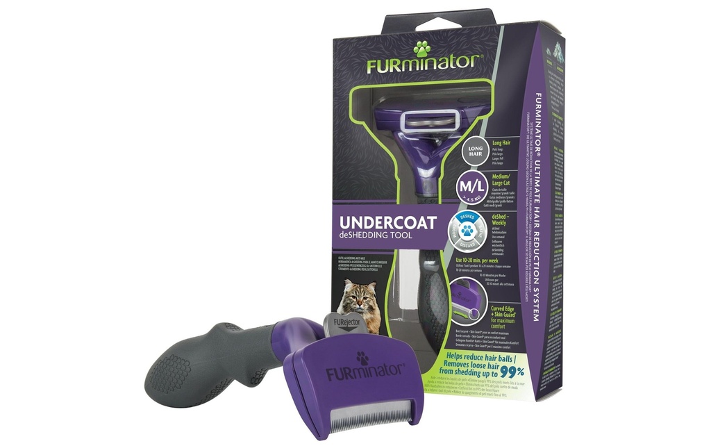 Furminator Chat deShedding L poil long 6.7 cm