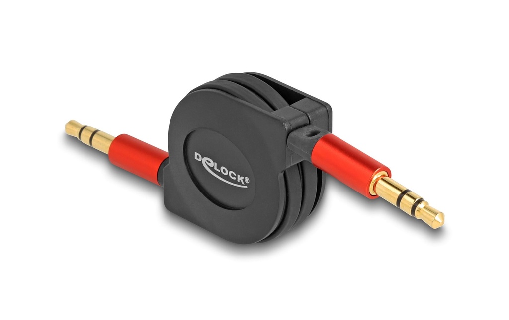Delock Câble audio enroulable jack 3.5 mm - jack 3.5 mm 0.9 m