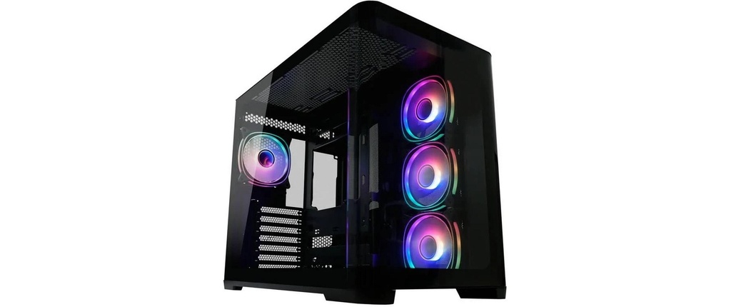 LC-Power Boîtier d’ordinateur 8001B Pro-Storm Dark (LC-8001B-ON) Noir