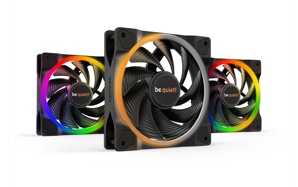 be quiet! Ventilateur PC Light Wings high-speed 120 mm paquet de 3