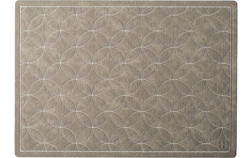 Lunasol Set de table Éléments d'ambiance Stitch PVC, Taupe 45 x 32 cm