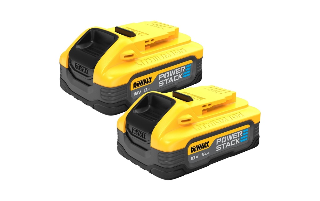 DEWALT Kit batterie Powerstack DCBP518H2 18 V 5.0 Ah, 2 pièces