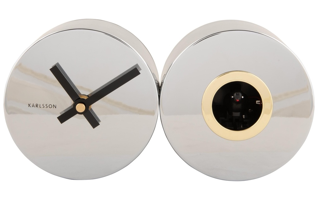 KARLSSON Horloge murale Duo Cuckoo Silber plated