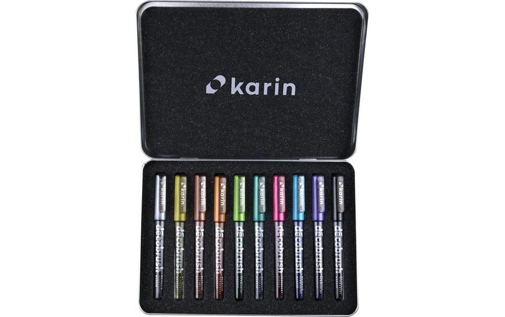 Karin Brushpen Métallique 28Z1 Couleurs métalliques, 10 pièces
