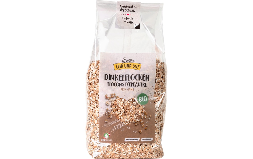 Leib und Gut Flocons d'épeautre biologique fin 450 g