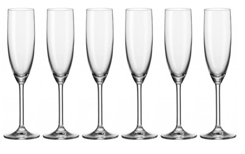 LEONARDO Verre à champagne Daily 200 ml, 6 Pièce/s, Transparent 