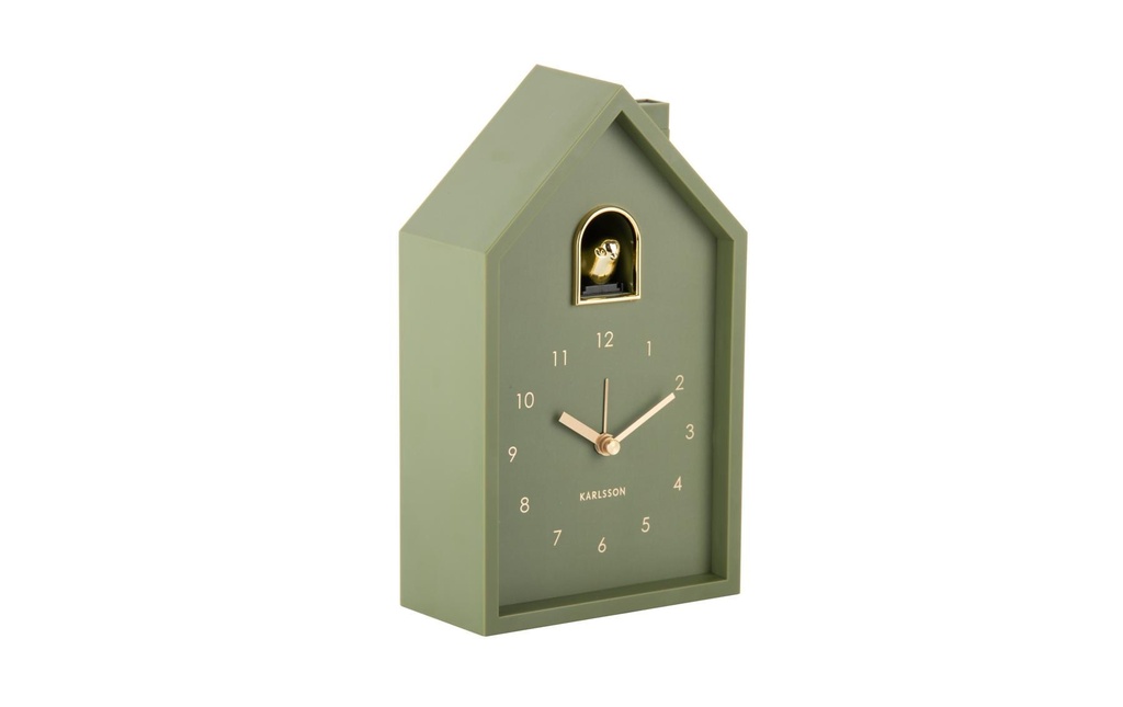 KARLSSON Réveil Modern Cuckoo Oro Luxury Green