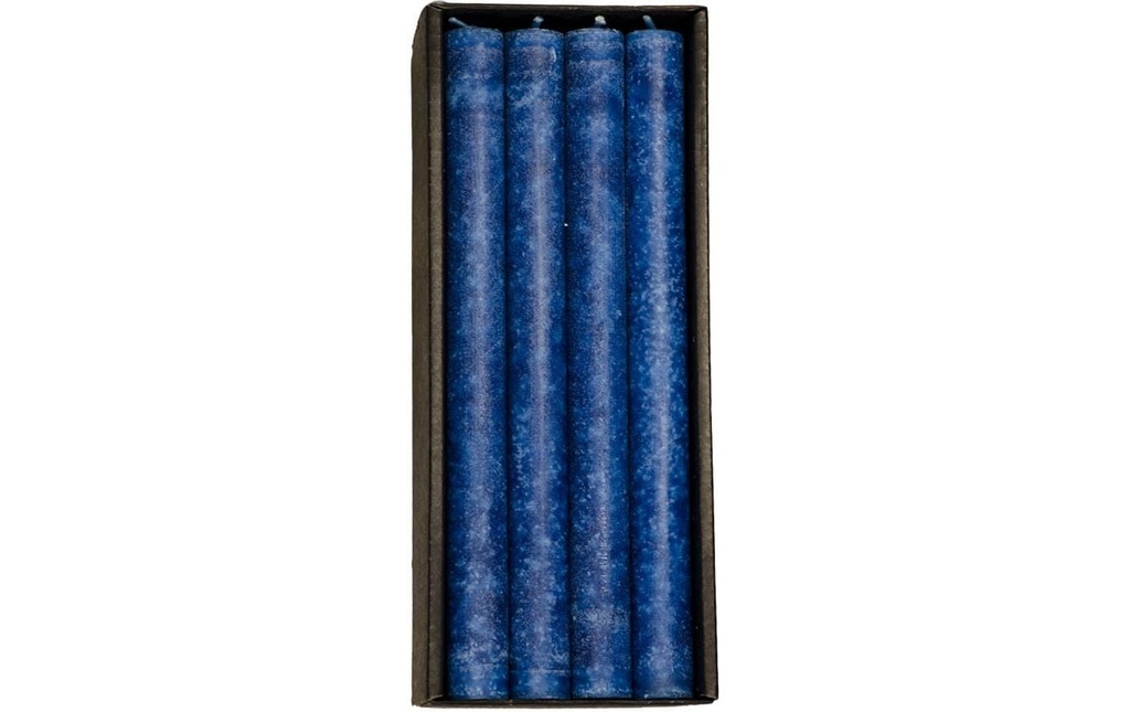 Schulthess Kerzen Bougie droite Bleu foncé 4 pièces, 24 x 2.2 cm