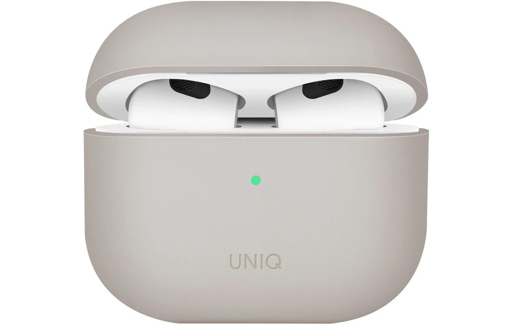Uniq Mallette de transport Lino Silicone AirPod 3ème génération Ivoire