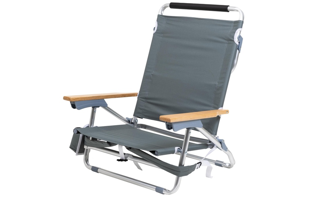 KOOR Chaise de plage Troopea avec compartiment réfrigéré, gris foncé