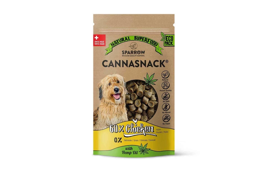 Sparrow Collation CannaSnack au poulet CBD, 70 g