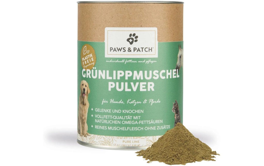 Paws & Patch Supplément alimentaire pour chiens Poudre de moules aux orles verts 150 g