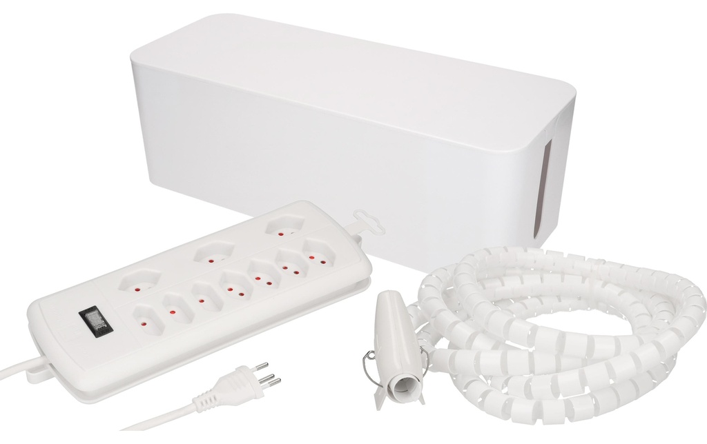 Max Hauri Boîte à câbles avec bande de connexion 7x T13 Blanc