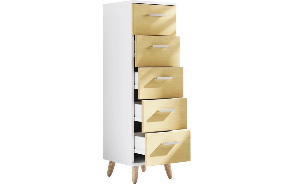 VCM Commode Landos M 30 x 100 cm,  Chêne blanc/miel