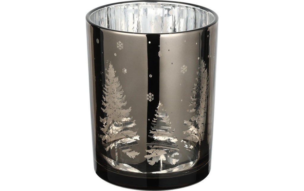 EGLO Bougeoir à bougie chauffe-plat Photophore Christmas Lukut 12.5 cm Brun, Verre