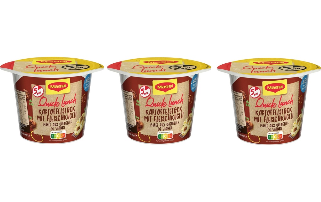 Maggi Purée de pommes de terre avec boulettes de viande 3 x 46 g