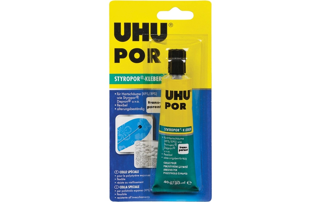 UHU Colle pour modélisme POR 40g 50 ml, Transparent