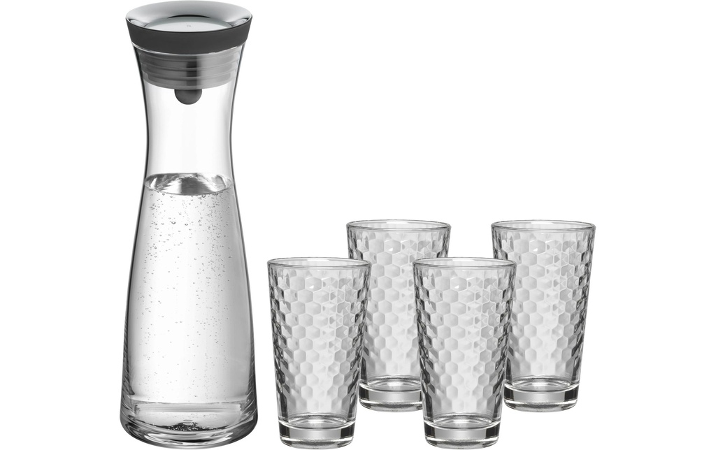 WMF Carafe 4 verres inclus 1 l, Transparent