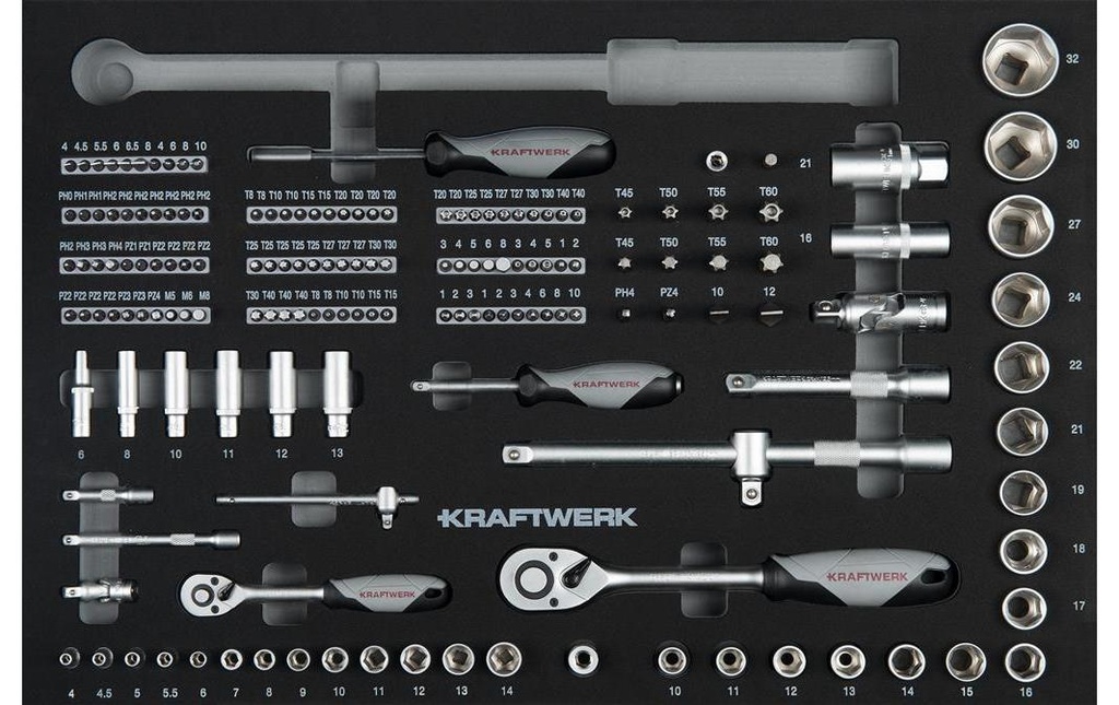 Kraftwerk Douille 1/4 1/2 164 pièce(s)