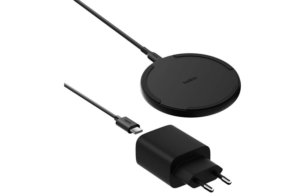 Belkin Chargeur sans fil BoostCharge avec adaptateur secteur Noir