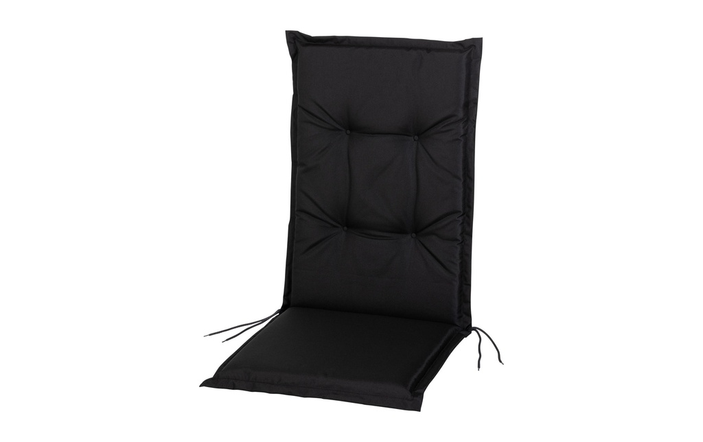 COCON Coussin de chaise à haut dossier Outdoor 118 x 50 x 5 cm, Noir