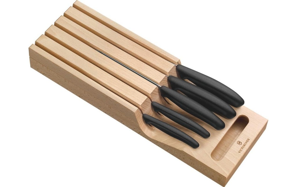 Victorinox Kits de bloc de couteaux avec couteaux Swiss Classic 6 pièces, Nature