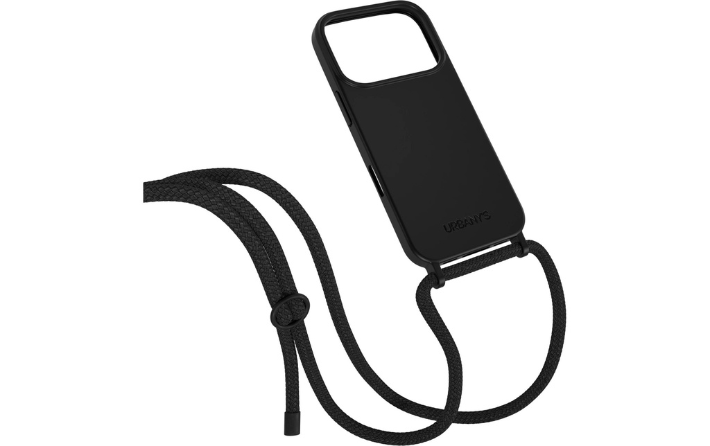 Urbany's Necklace Case ALL BLACK  iPhone 17 Pro MATT