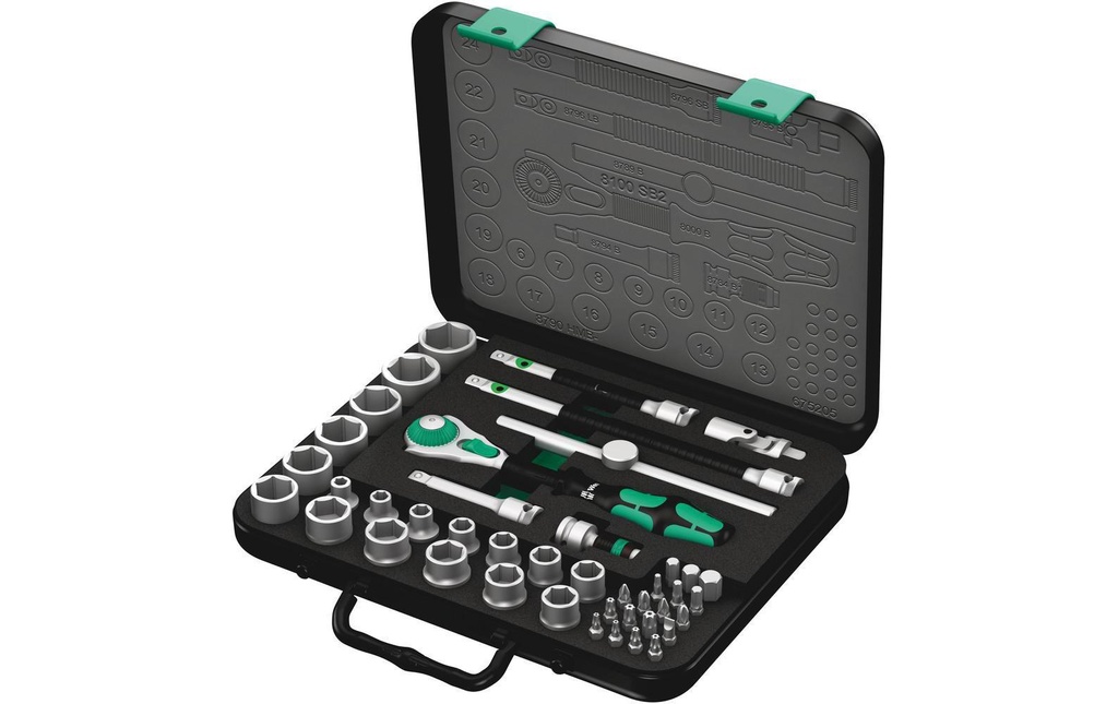 Wera Jeux de clés à douille 8100 SB 2 Zyklop Speed 43 pièces