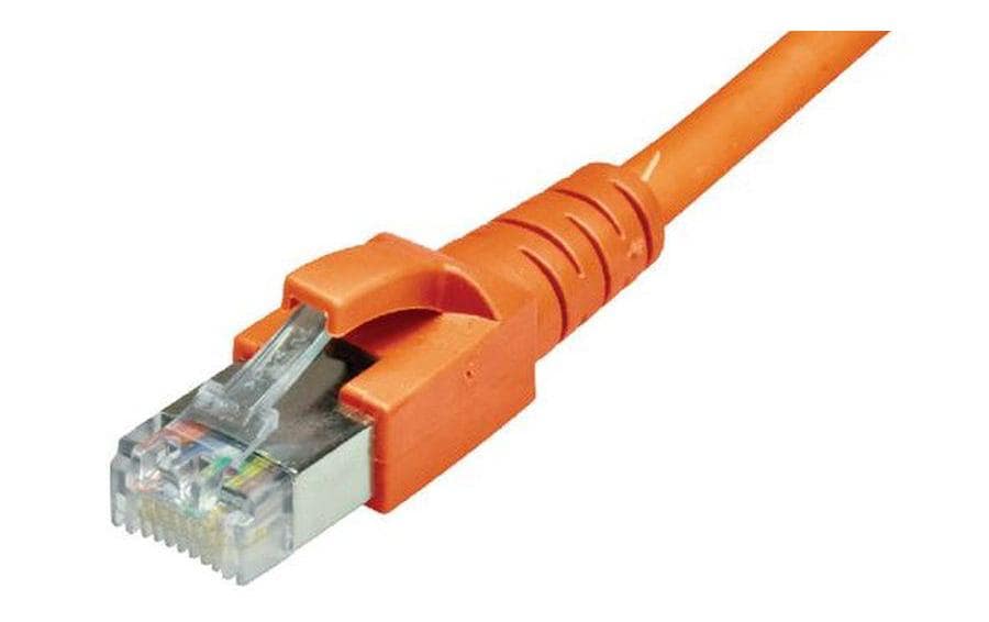 Dätwyler IT Infra Câble patch RJ-45 - RJ-45, Cat 6A, S/FTP, 20 m, Orange