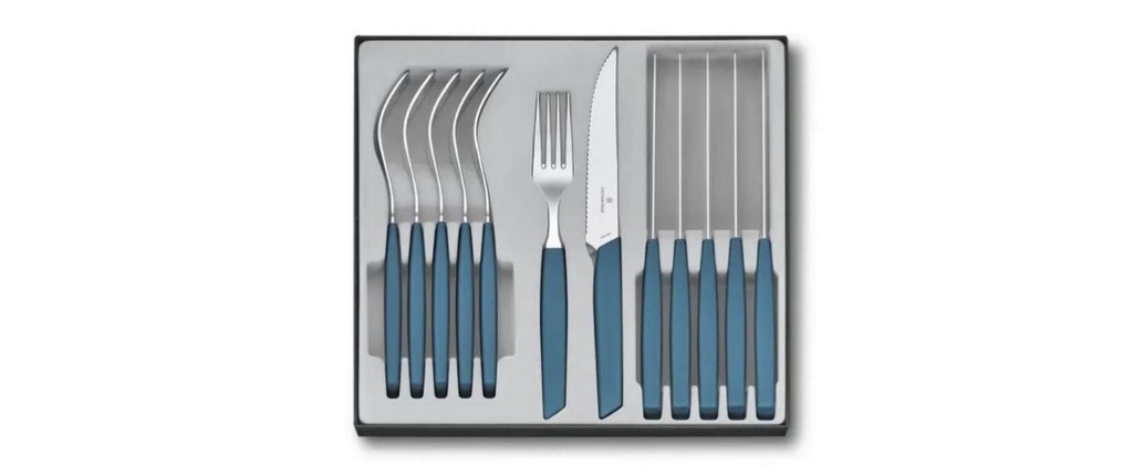 Victorinox Kits de couverts Swiss Modern 12-parties, Bleu