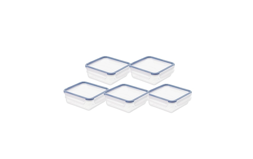 Rotho Set de boîtes de conservation CLIC & LOCK 5 pcs. 4 l, Transparent