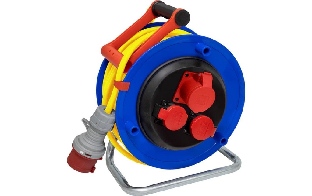Brennenstuhl Enrouleur de câble pour chantier BAT ST 290 33 m 1x CEE/5 + 2x T25
