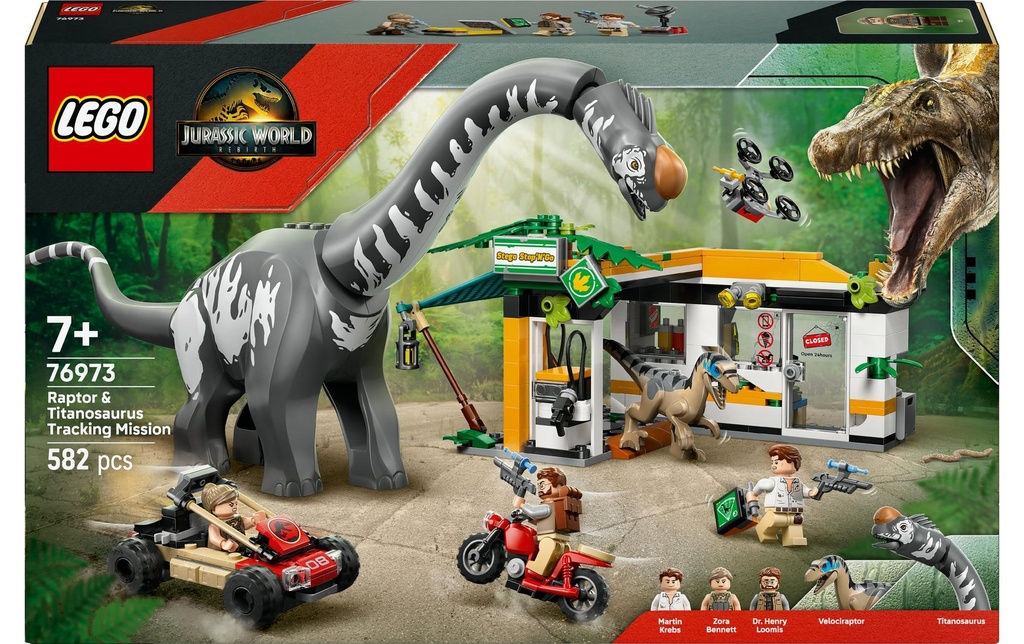 LEGO® Jurassic World Raptor Titanosaurus: grande recherche de traces