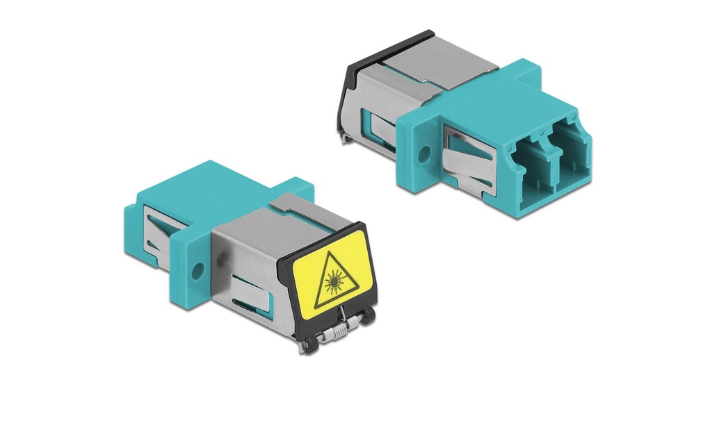 Delock Accouplement à fibre optique 1 pièce Multimode LC – LC, OM3, Duplex
