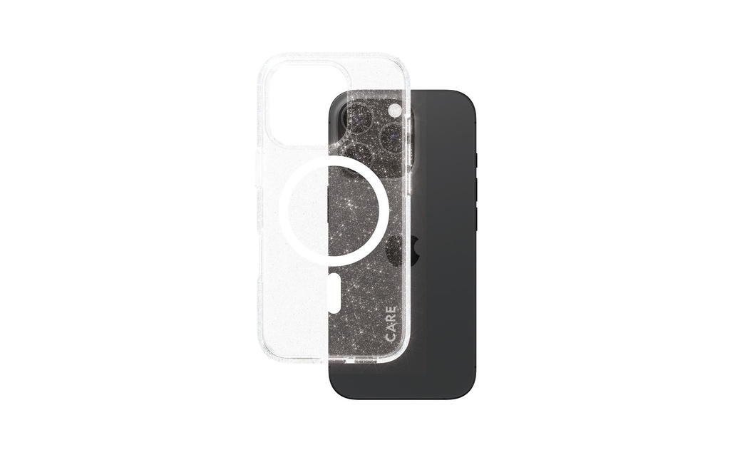 CARE Coque arrière Flagship Star Lit iPhone 16 Pro Blanc