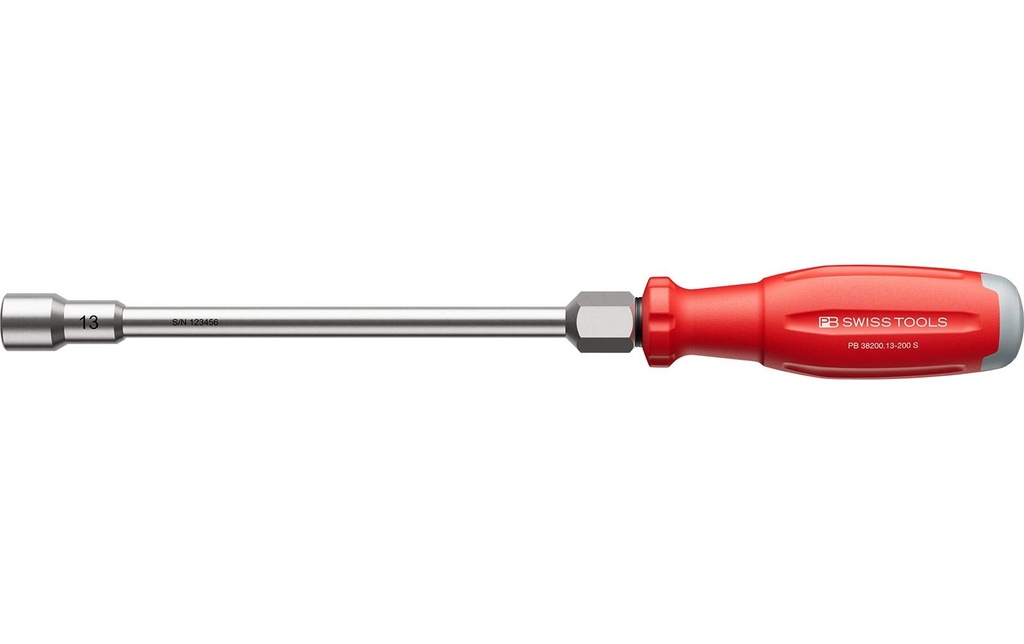 PB Swiss Tools Tournevis à douille PB 38200.13-200 S Rouge