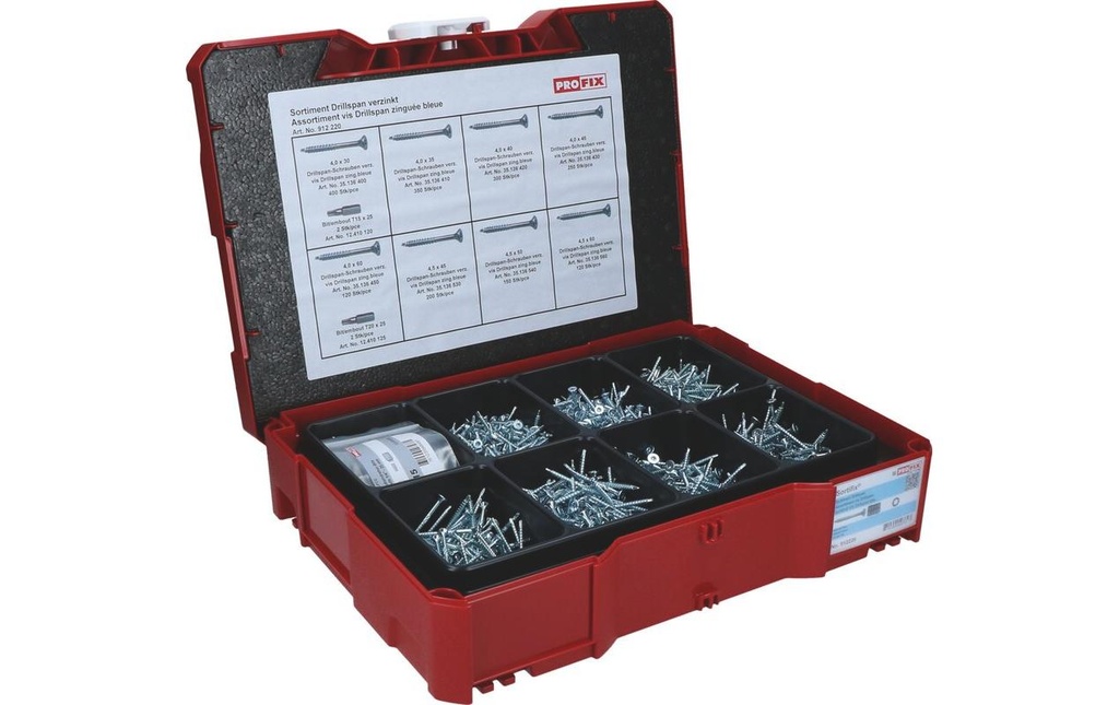 PROFIX Coffret d'assortiment Profix Drillspan 398 x 296 x 105 mm