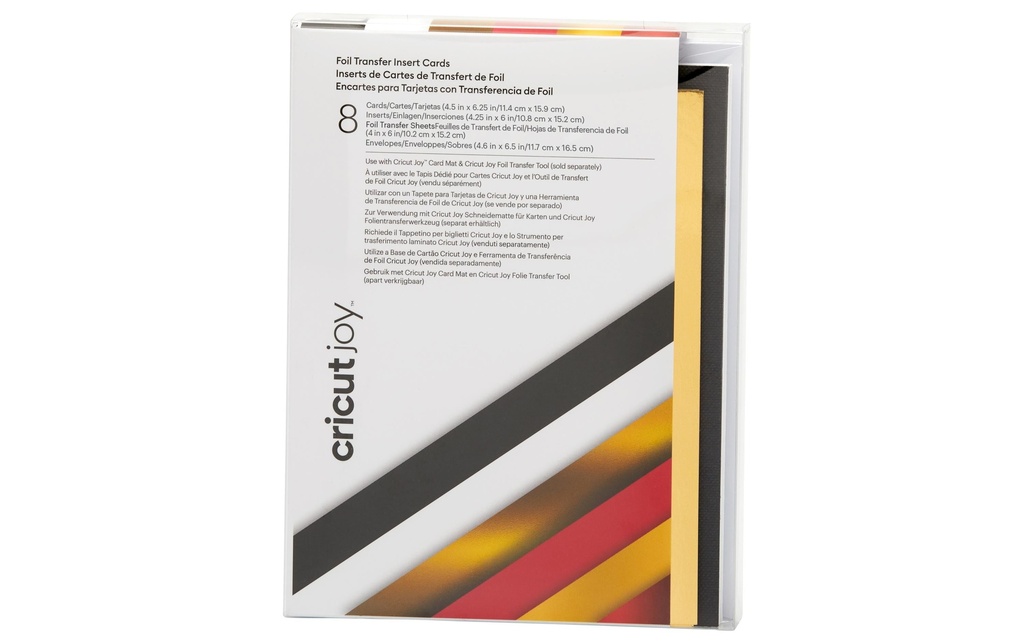 Cricut Carte vierge Joy 11.4 x 15.9 cm Transfert, noir/blanc