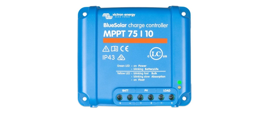 Victron Contrôleur de charge solaire BlueSolar MPPT 75/10, 12-24 V 10A