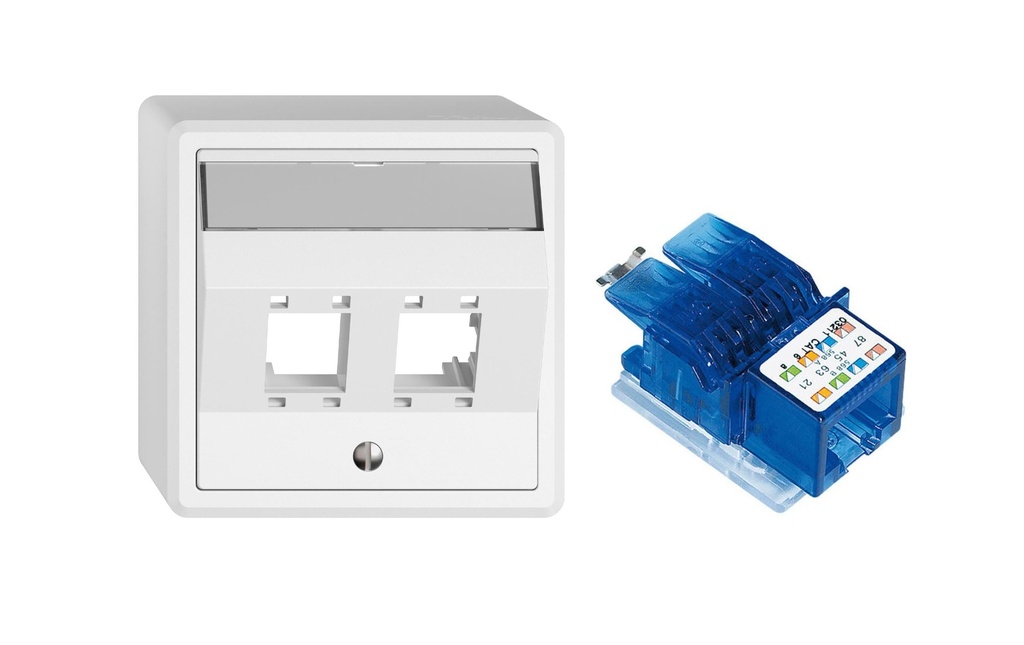 Feller EDIZIOliv Prise réseau AP y compris 1x module R&M freenet Cat. 6