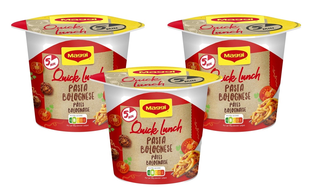 Maggi Quick Lunch Pâtes bolognaise 3 x 60 g