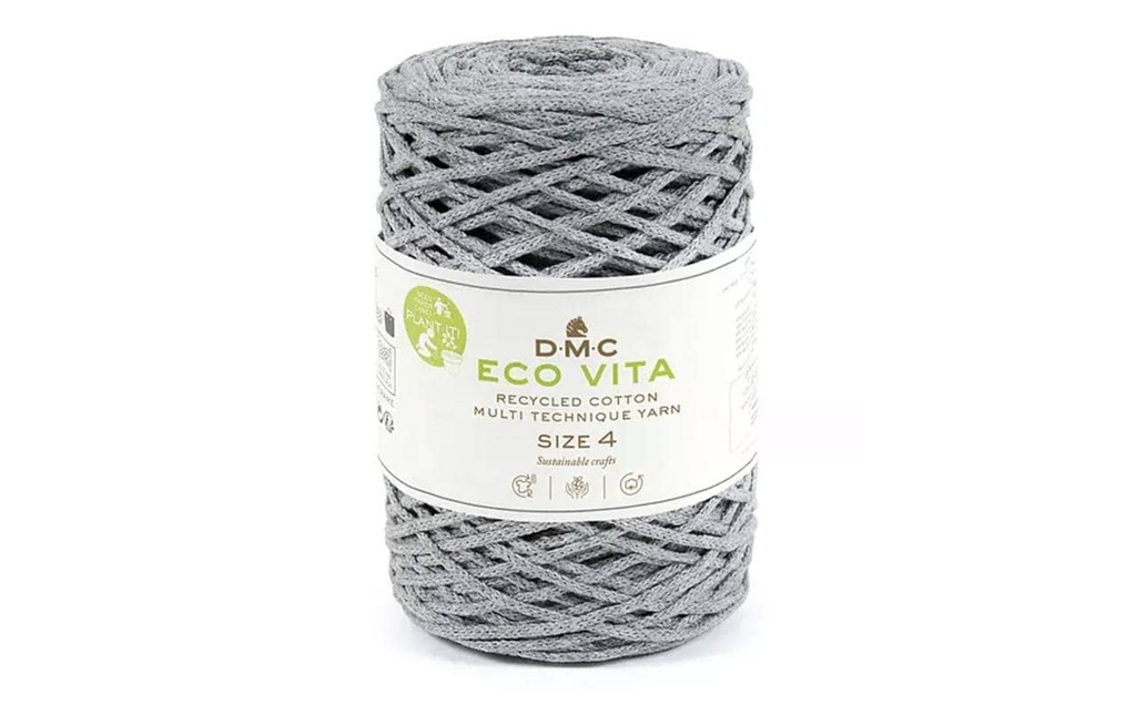DMC Laine Nova Vita Cordon Macrame 2 mm 250 g Gris clair