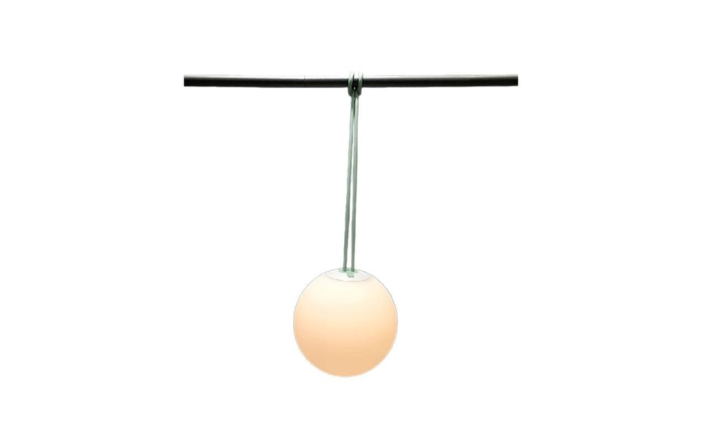 Dameco Lampe LED à suspendre Extérieur blanc D20 cm, 3000 Kelvin, 80 lm, 4W