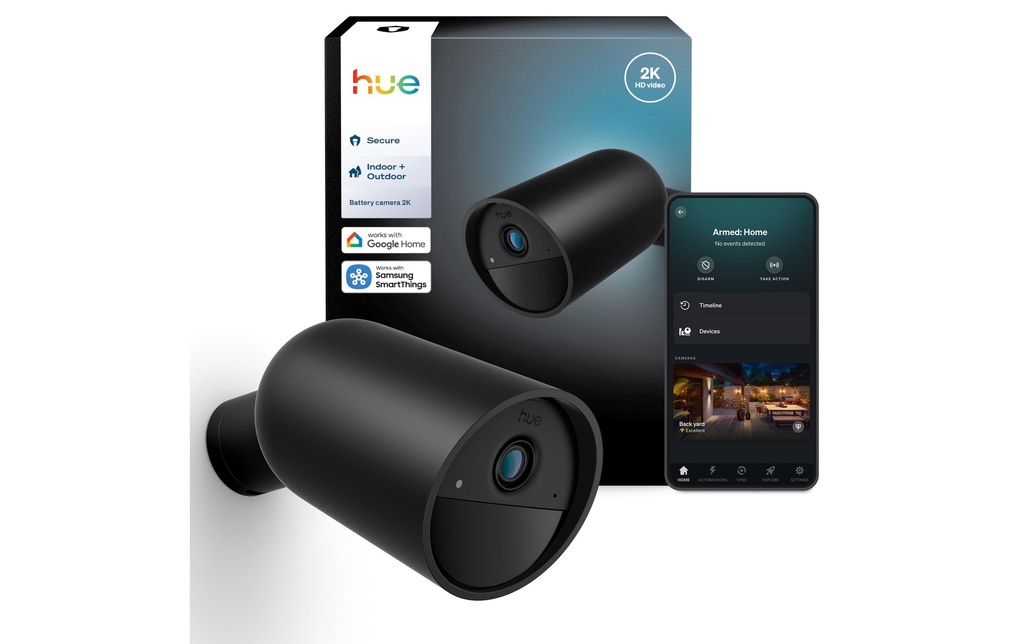 Philips Hue Secure caméra 2k batterie noire