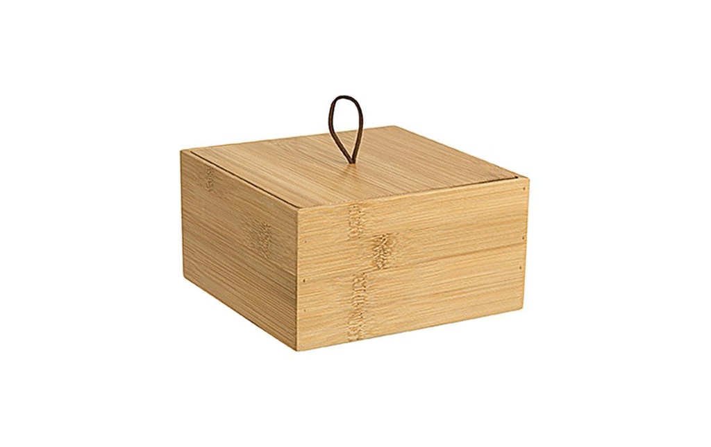 diaqua® Boîte de rangement en bambou 15 x 15 x 8 cm, Nature