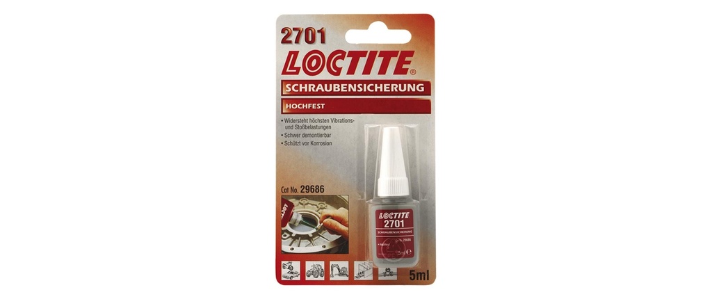 Loctite Frein filet 2701, 5 ml, Vert