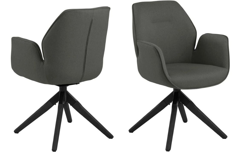 AC Design Chaise Aura Gris clair/noir