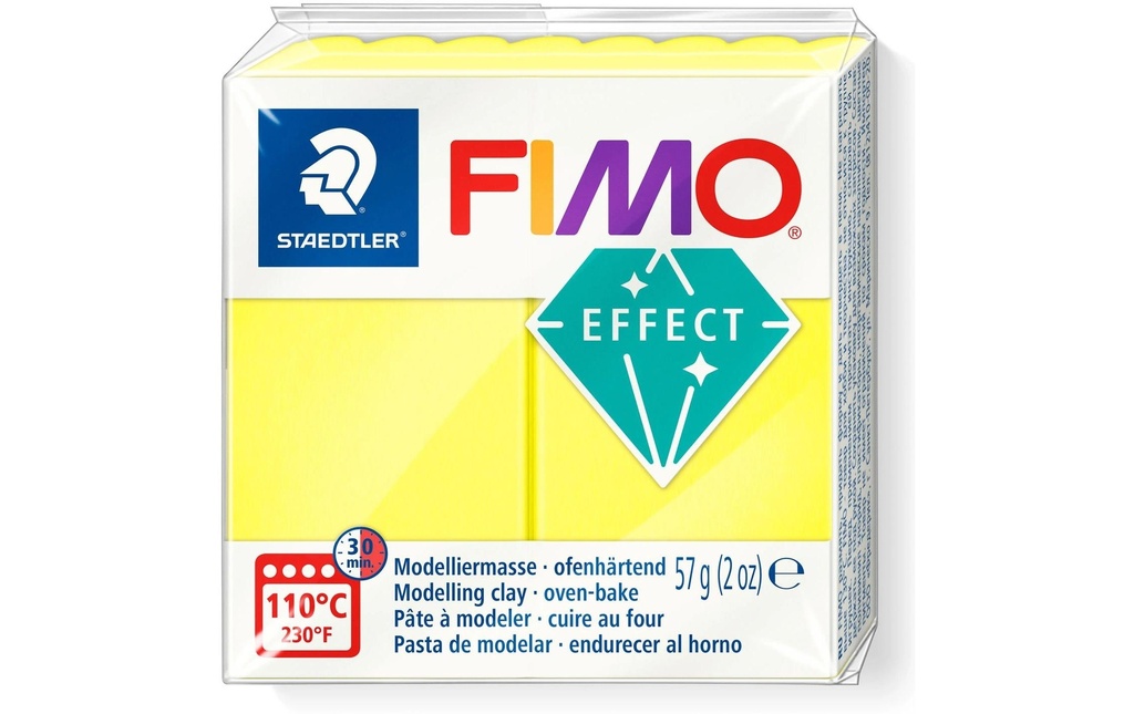 Fimo Matière à modeler Soft Jaune fluo